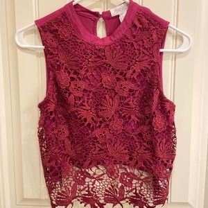 Forever 21 Floral cropped tank top